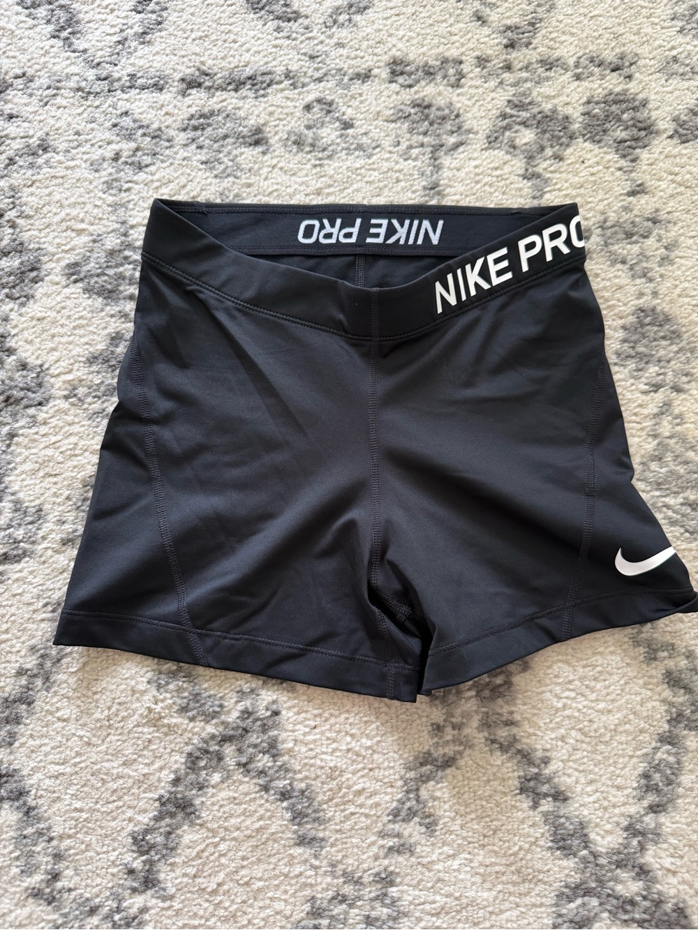 Nike Pro Black Women’s Training Bike Shorts with White Swoosh